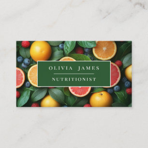 Tarjeta temática de frutas para granjeros Chefs Nu