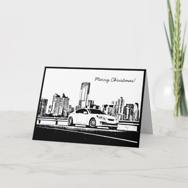 Tarjeta temática de Hoiday del navidad del coche (Anverso)