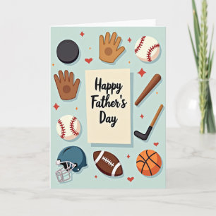 Tarjeta temática del Día del Padre Deportista