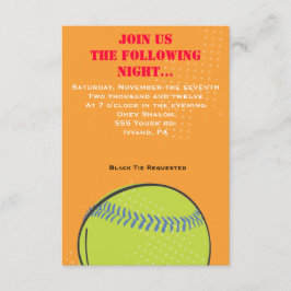 Tarjeta temática del fiesta de Mitzvah del palo de