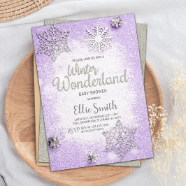 Tarjeta temática editable Snowflake para Baby Show