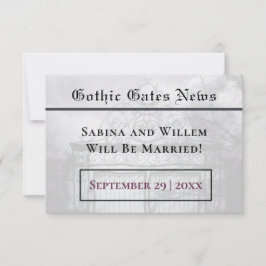 Tarjeta temática gótica de fotos con estilo de not