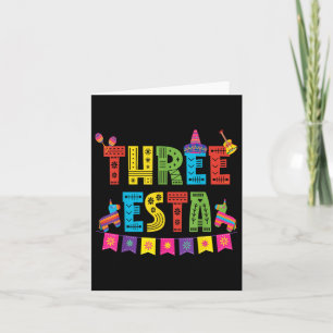 Tarjeta Temática mexicana Tercer Cumpleaños Niños de 3 Año
