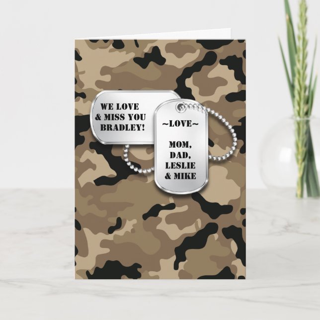 Tarjeta temática militar (Anverso)