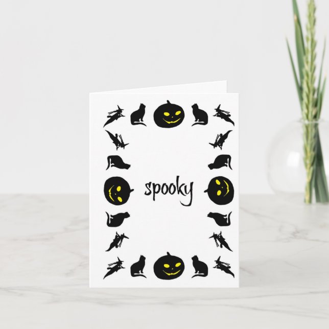 Tarjeta temática Spooky Border de Halloween (Anverso)
