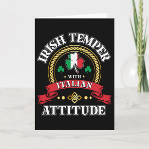 Tarjeta Temperamento irlandés Actitud italiana Día de San