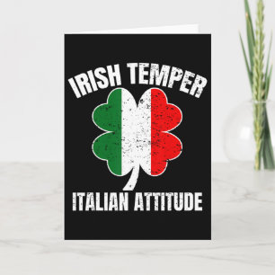 Tarjeta Temperamento irlandés Actitud italiana St Patricks