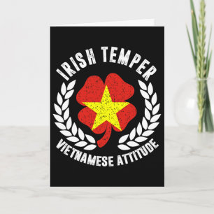 Tarjeta Temperamento Irlandés Actitud Vietnamita Bandera S