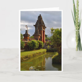 Tarjeta Templo antiguo de Bali