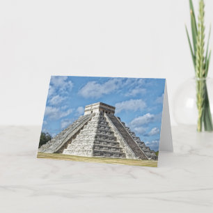Tarjeta Templo de Kukulcán, Pirámide, Chichen Itza, México