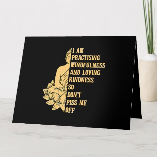 Tarjeta templo de la meditación ropa budista buddah tee wo (Anverso)