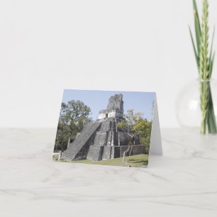 Tarjeta Templo de Ruinas Tikal de Guatemala