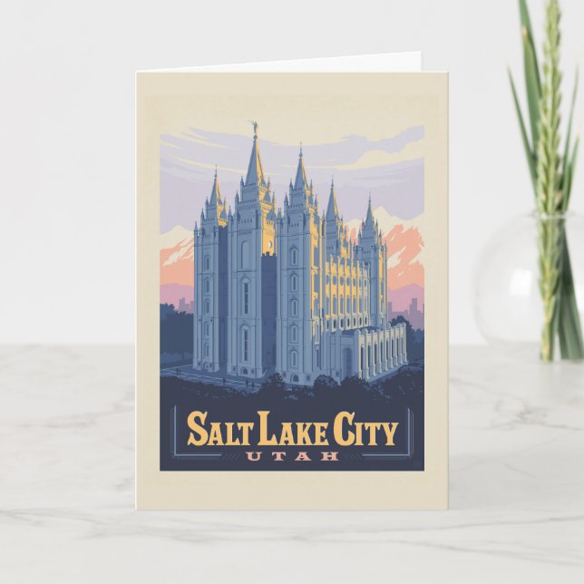 Tarjeta Templo de Salt Lake | Salt Lake City, Utah (Anverso)