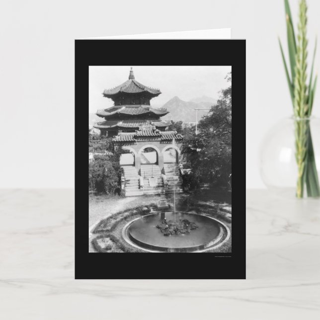 Tarjeta Templo del cielo en Seúl Corea 1925 (Anverso)