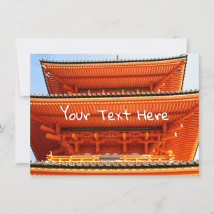 Tarjeta Templo personalizable Kiyomizu-dera, Kioto, Japón