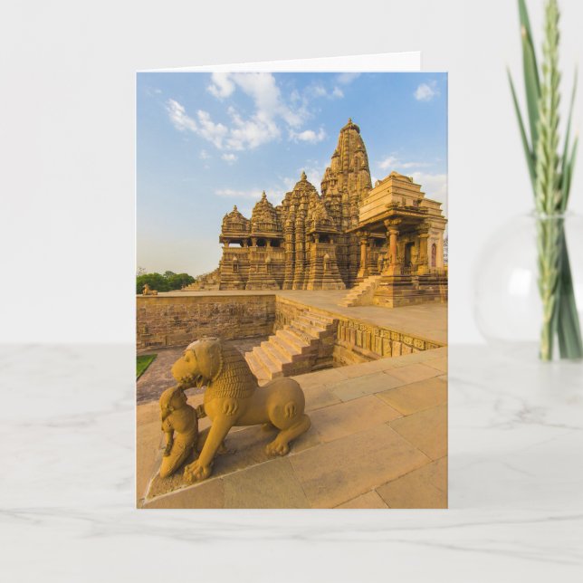 Tarjeta Templos hindúes en Khajuraho (Anverso)