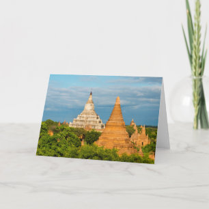 Tarjeta Templos y pagodas antiguos Bagan