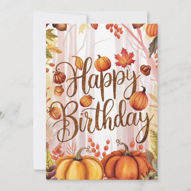 Tarjeta Temporada algo caprichosa otoño otoño otoño feliz  (Anverso)