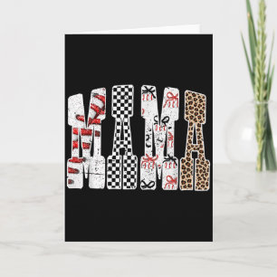 Tarjeta Temporada de béisbol de mamá Feliz día de juego Tr