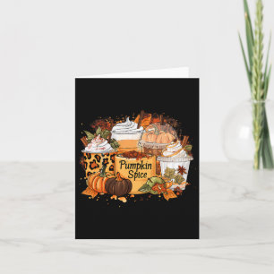 Tarjeta Temporada de Café con Especias de Calabaza Amante 