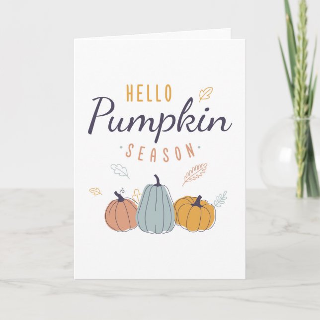 Tarjeta Temporada de calabazas (Anverso)