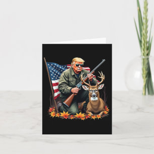 Tarjeta Temporada de Caza de Ciervos Camuflaje Bandera Vin