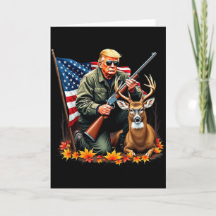 Tarjeta Temporada de caza de ciervos Camuflaje vintage ban