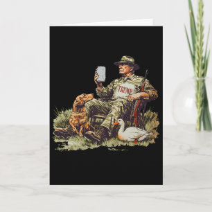 Tarjeta Temporada de caza de patos divertida camuflaje de 