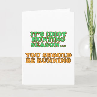 Tarjeta Temporada de caza del idiota