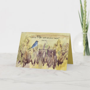 Tarjeta Temporada de Cuaresma Escritura Joel Bluebird Desi