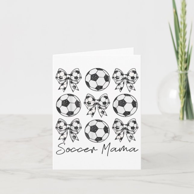Tarjeta Temporada de fútbol Mama Coquette Bow (Anverso)