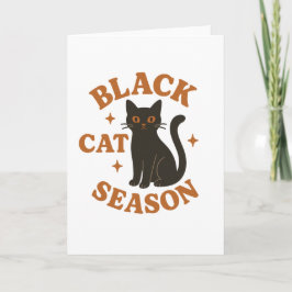 Tarjeta Temporada de gato negro