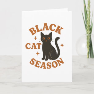 Tarjeta Temporada de gato negro