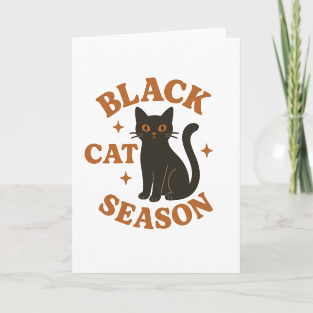 Tarjeta Temporada de gatos negros (Anverso)