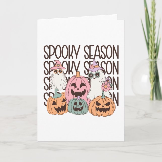Tarjeta Temporada de Halloween Spooky (Anverso)