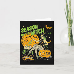 Tarjeta Temporada De La Bruja Halloween Samhain