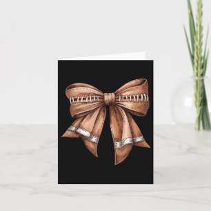 Tarjeta Temporada de otoño de Coquette Bow American Footba