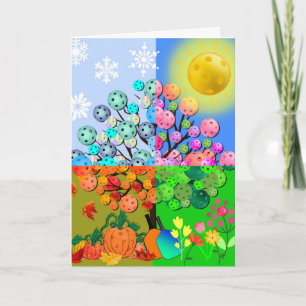 Tarjeta Temporada de Pickleball Siempre Invierno Primavera