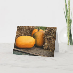Tarjeta Temporada del vagón de calabaza