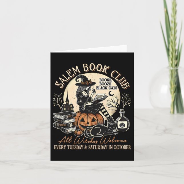 Tarjeta Temporada espeluznante del Salem Book Club Witch C (Anverso)