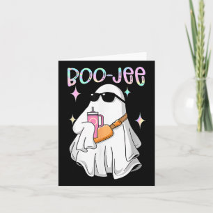 Tarjeta Temporada espeluznante lindo fantasma Halloween di