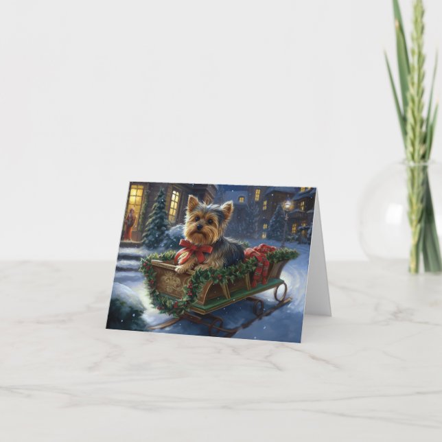 Tarjeta Temporada festiva de los Navidades de Yorkshire Te (Anverso)