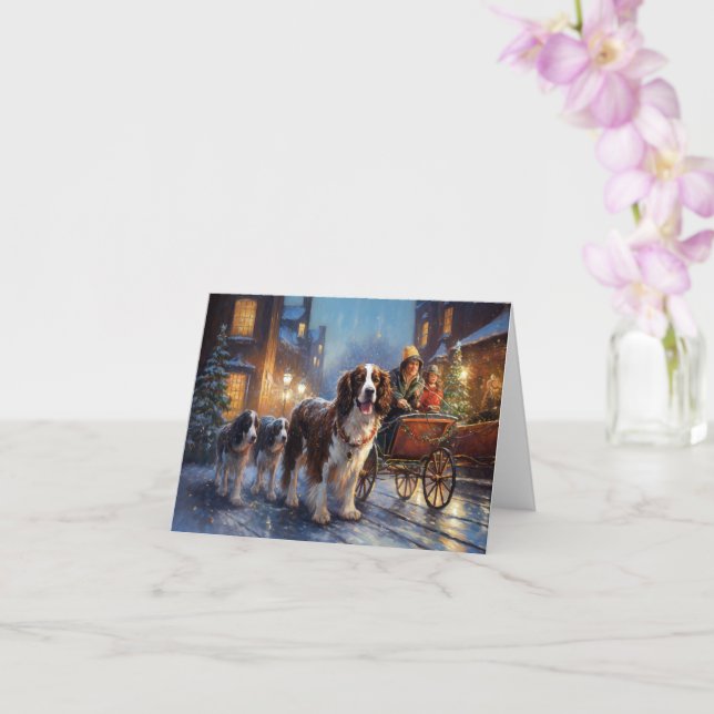 Tarjeta Temporada festiva de los Navidades españoles de En (Orquídea)