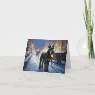 Tarjeta Temporada festiva de los Navidades Schnauzer en mi