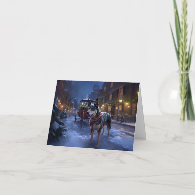 Tarjeta Temporada festiva de Navidades de ganado australia (Anverso)