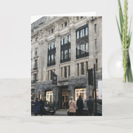 Tarjeta Temporada festiva de navidades Window Shopping Lon