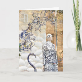 Tarjeta Temporada festiva de navidades Window Shopping Lon