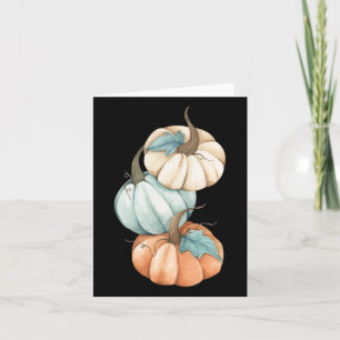 Tarjeta Temporada Otoño Caída Calabaza Pastel de Color Cut