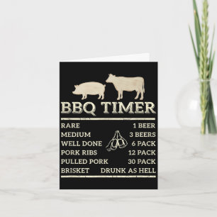 Tarjeta Temporizador de barbacoa para papá día del padre c