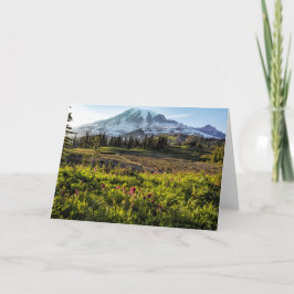 Tarjeta Temprana noche en el Monte Rainier